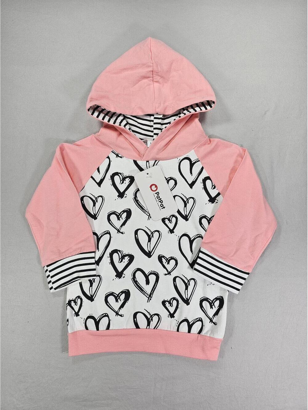PatPat Baby Heart Print Hoodie. 12-18 months. Cotton